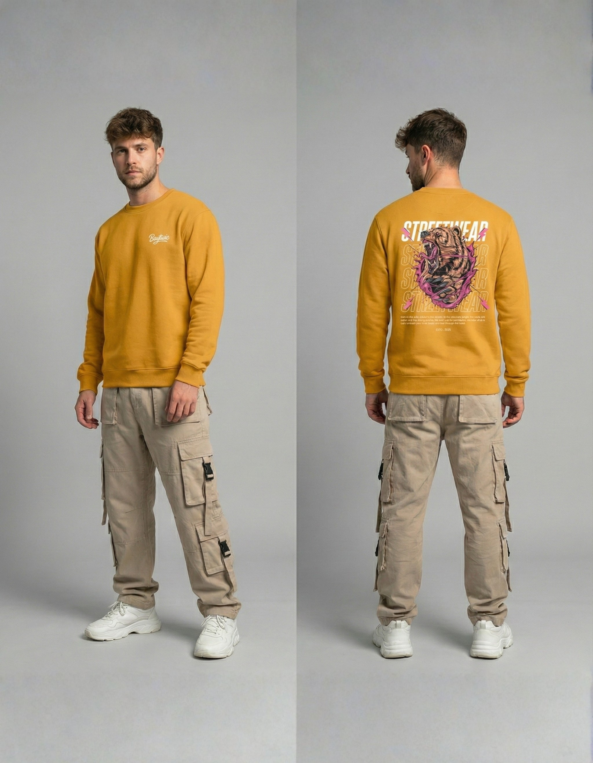 Streetwear Unisex Sweatshirt (300 to 320 GSM)