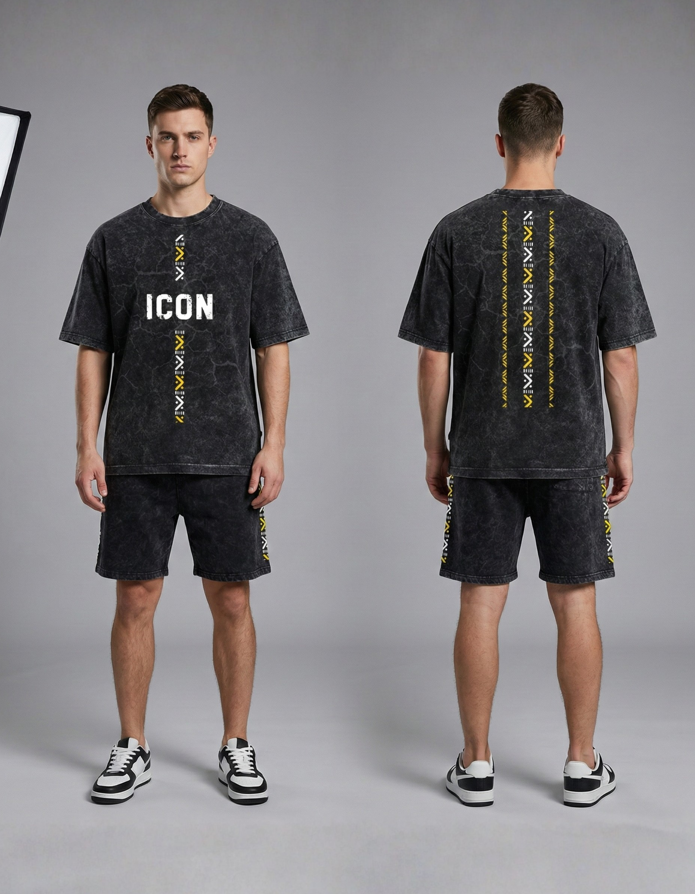 ICON Unisex Oversized Acid Washed T-shirt (200 GSM)