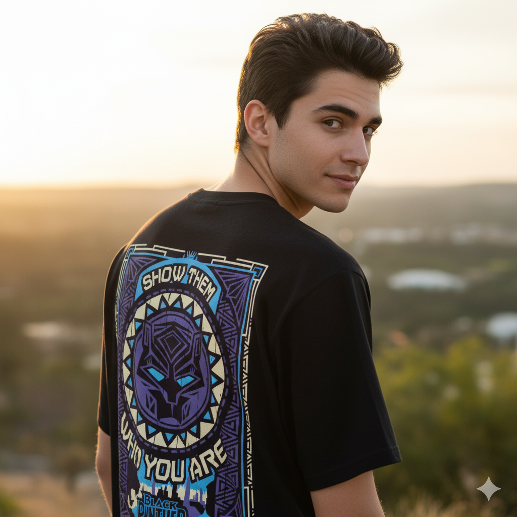 BLACK PANTHER (Afro Art) Oversized T-shirt (220 GSM)