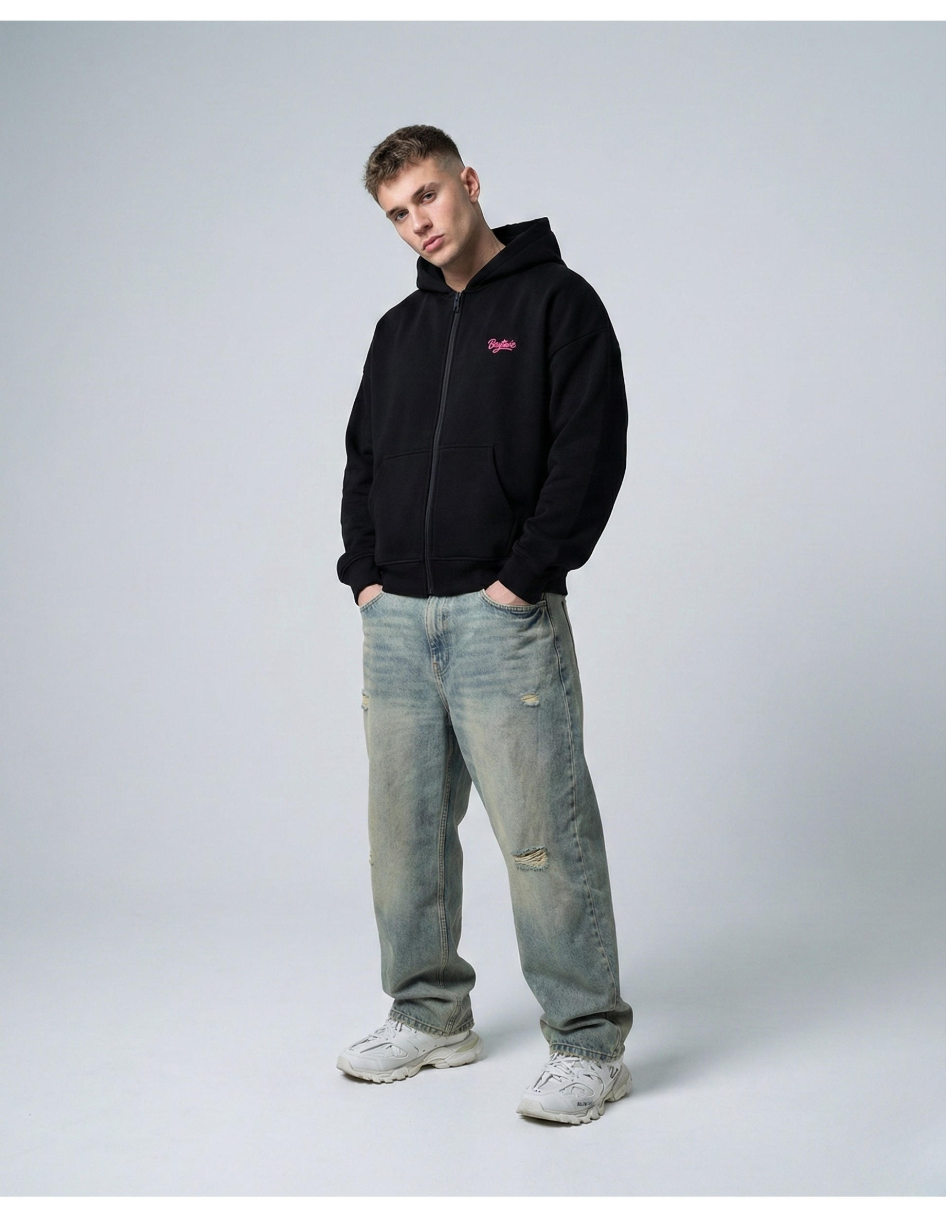 Baytwic Classic's Unisex Oversized zipper hoodie (350 GSM)