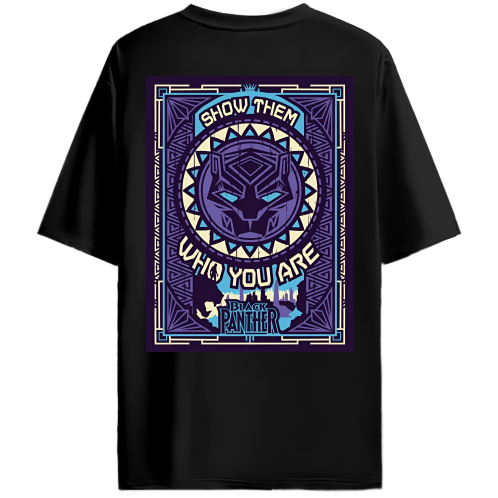 BLACK PANTHER (Afro Art) Oversized T-shirt (220 GSM)