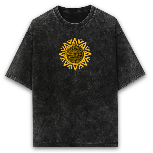 Sun Icon Unisex Oversized Acid Washed T-shirt (200 GSM)