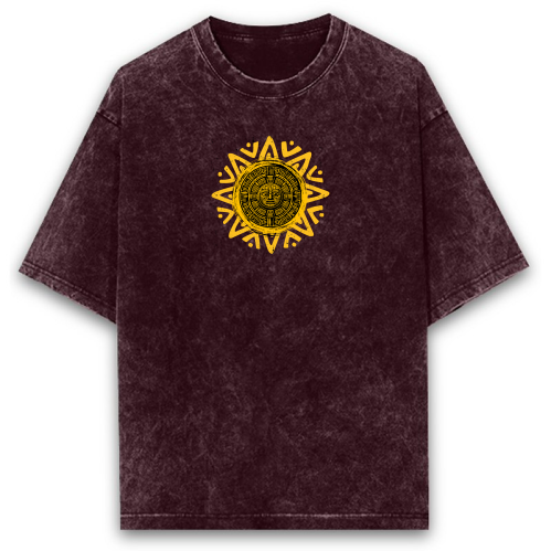 Sun Icon Unisex Oversized Acid Washed T-shirt (200 GSM)