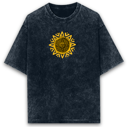 Sun Icon Unisex Oversized Acid Washed T-shirt (200 GSM)