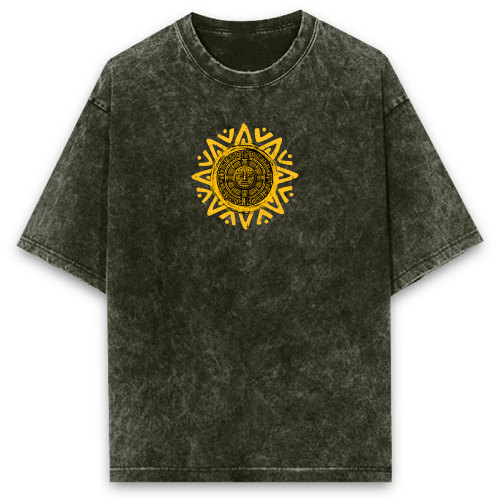Sun Icon Unisex Oversized Acid Washed T-shirt (200 GSM)